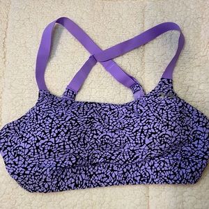 Purple sports bra